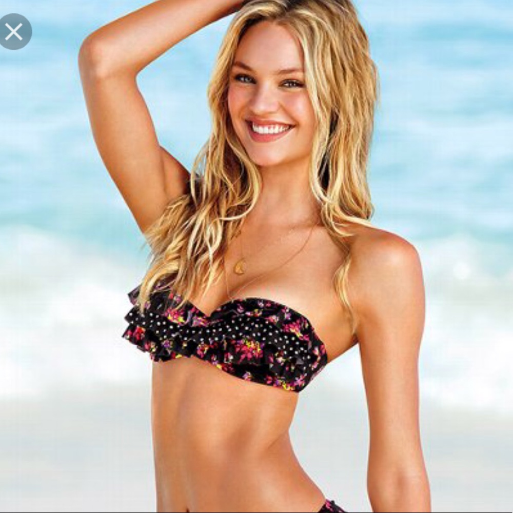 Victoria’s Secret Ruffle Pattern Bikini top 34A - Picture 3 of 7
